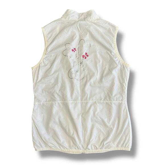 M.U SPORTS Tokyo Women’s 38‎ S White Lightweight Golf Vest Mesh Butterfly Moose - Picture 4 of 8